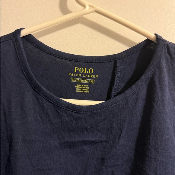 Polo by Ralph Lauren Dark Blue Eyelet Ruffle Blouse - Picture 2 of 2